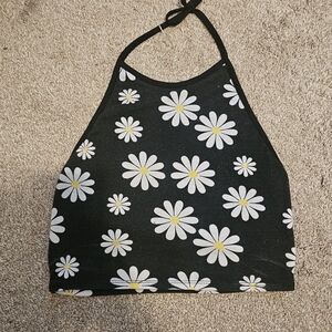 BONGO Gray and Cream Patterned Blouse